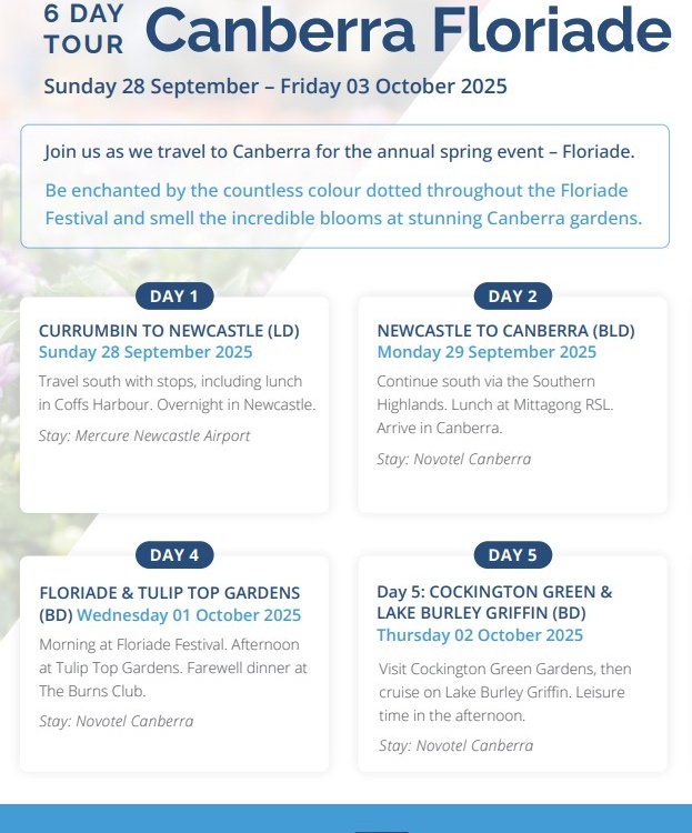 6 Days Canberra Floriade